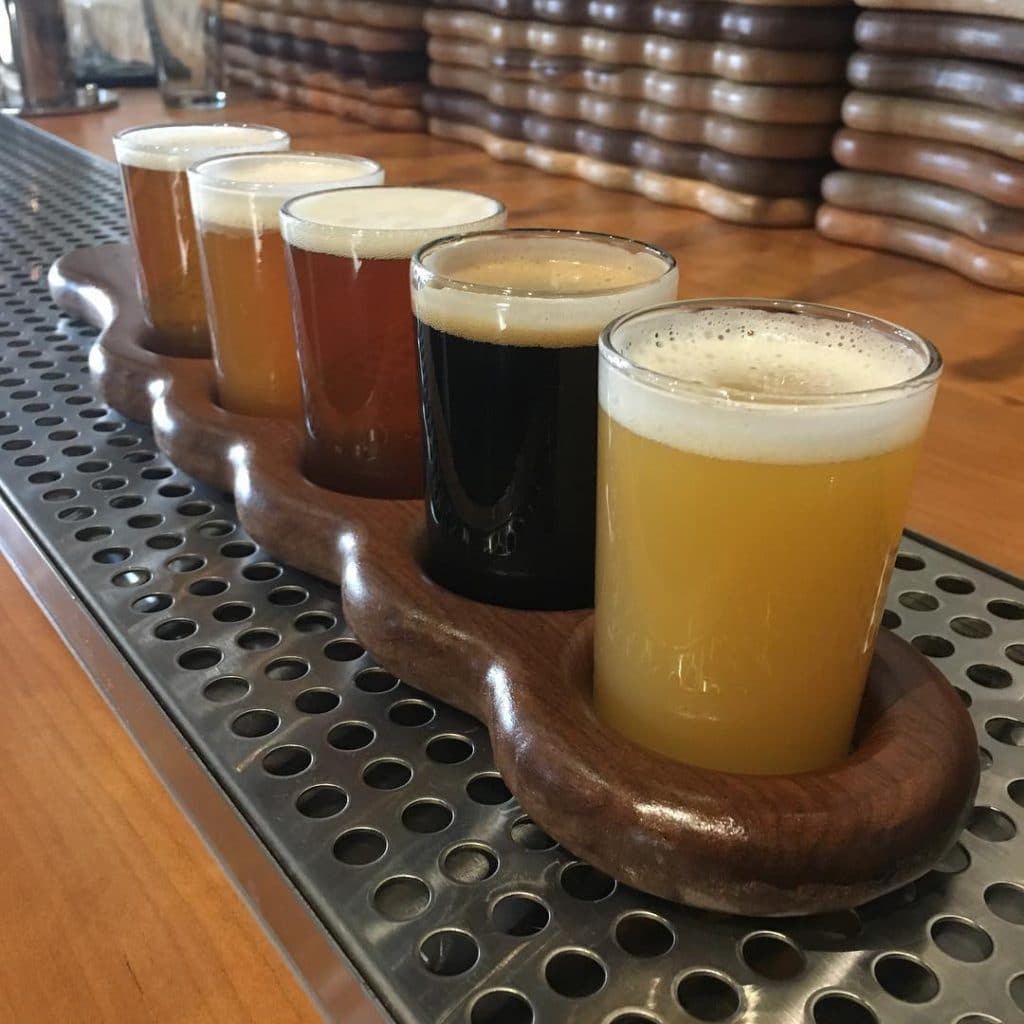 Flight of Beers Available at Garrett's Brewing Company