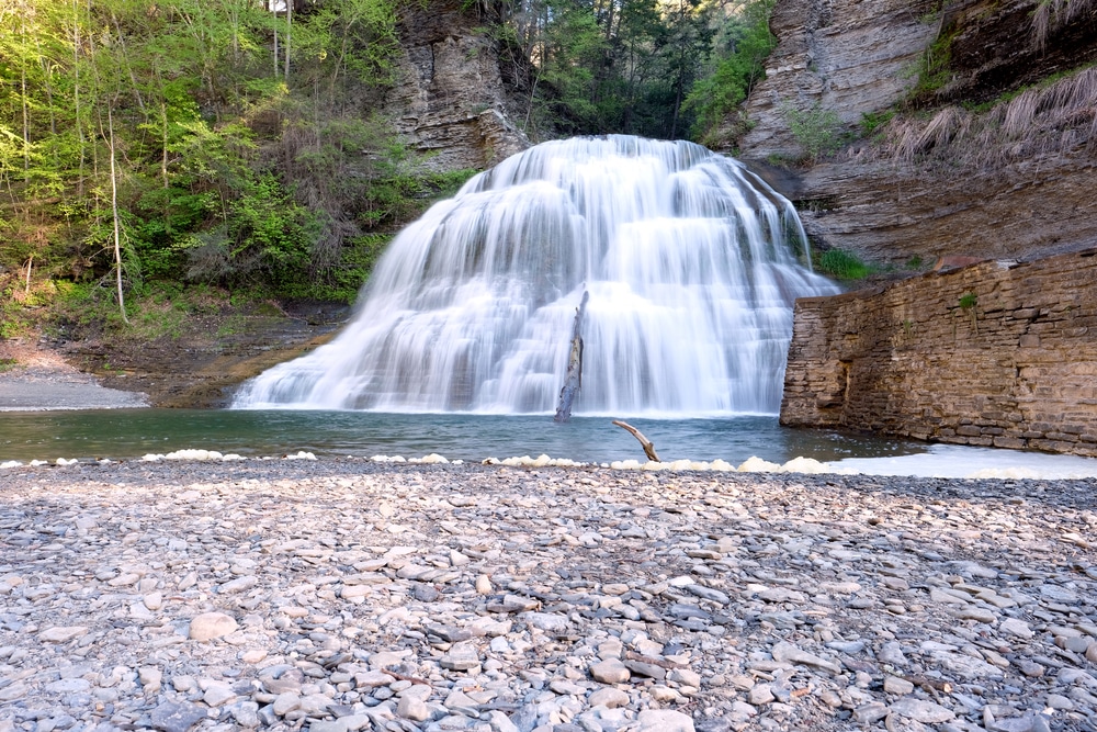 Robert Treman State Park, photo of a beautiful waterfall at this Finger Lake State park